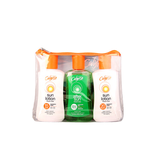 Calypso Travel Pack 100ML - Sun Lotion SPF 15 & 20, After Sun with Aloe Vera 