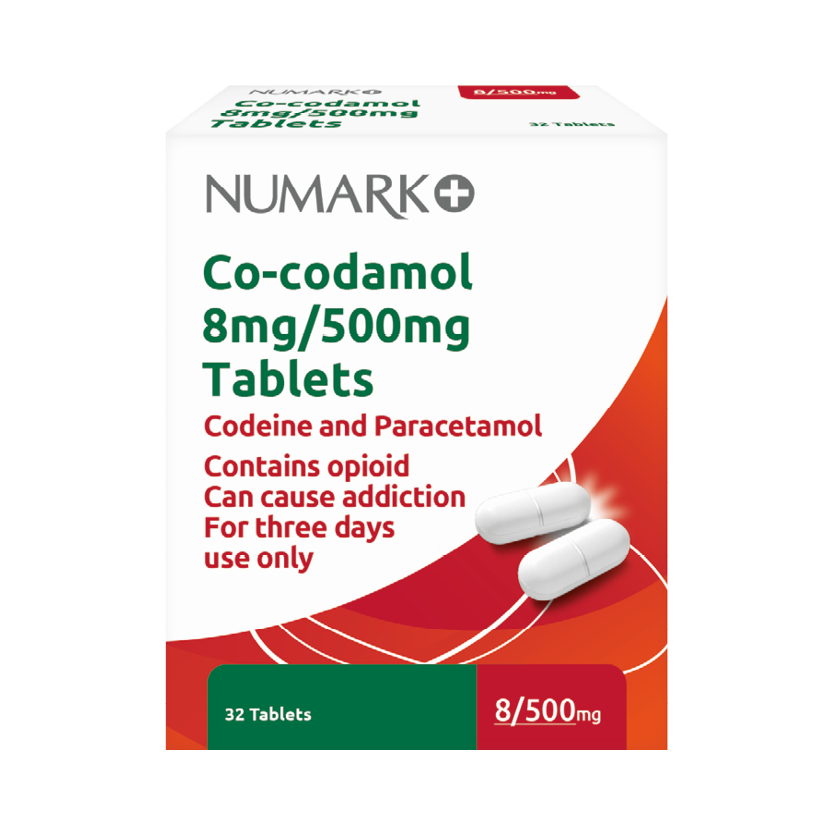 Numark Co-codamol 8mg/500mg Tablets - 32 Tablets | Pain Relief ...