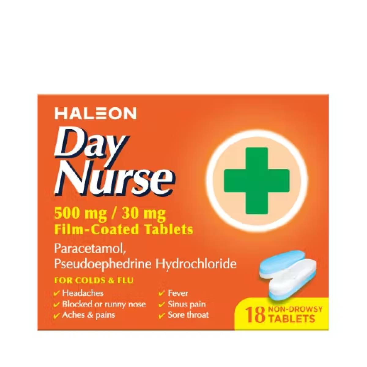 Day Nurse 500mg/30mg Tablets 18s | Cough & Cold – Rowlands Online Pharmacy