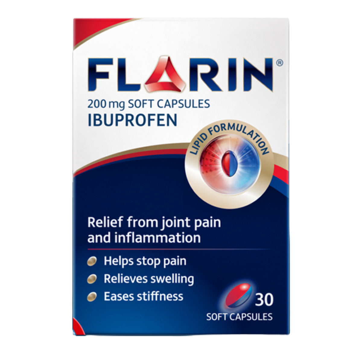 Flarin 200mg Soft Capsules - 30 Capsules | Pain Relief (PMEDs ...