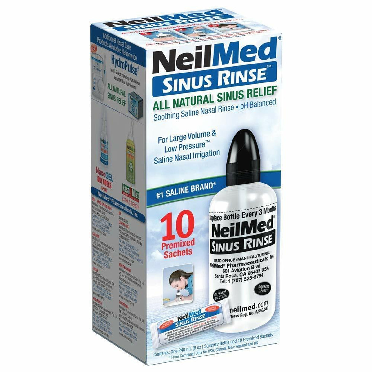 NeilMed Sinus Rinse Bottle Kit - 10 Sachets | Cough & Cold – Rowlands ...