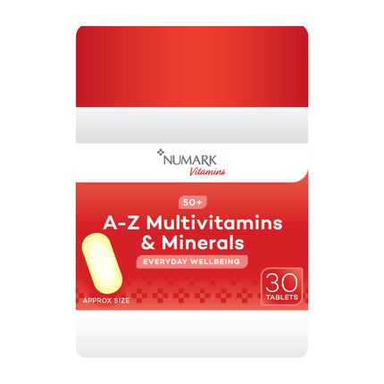 Numark A-Z Multivitamins and Minerals 50+ - 30 Tablets