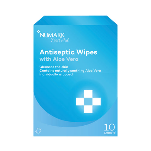 Numark Antiseptic Wipes with Aloe Vera - Pack Of 10 | Washing & Bathing ...