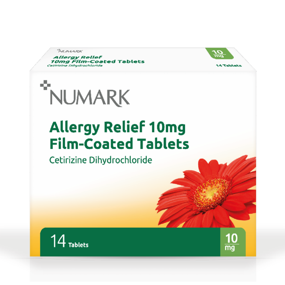 Numark Allergy Relief 10mg Tablets (Cetirizine) - 14 Tablets | Allergy ...