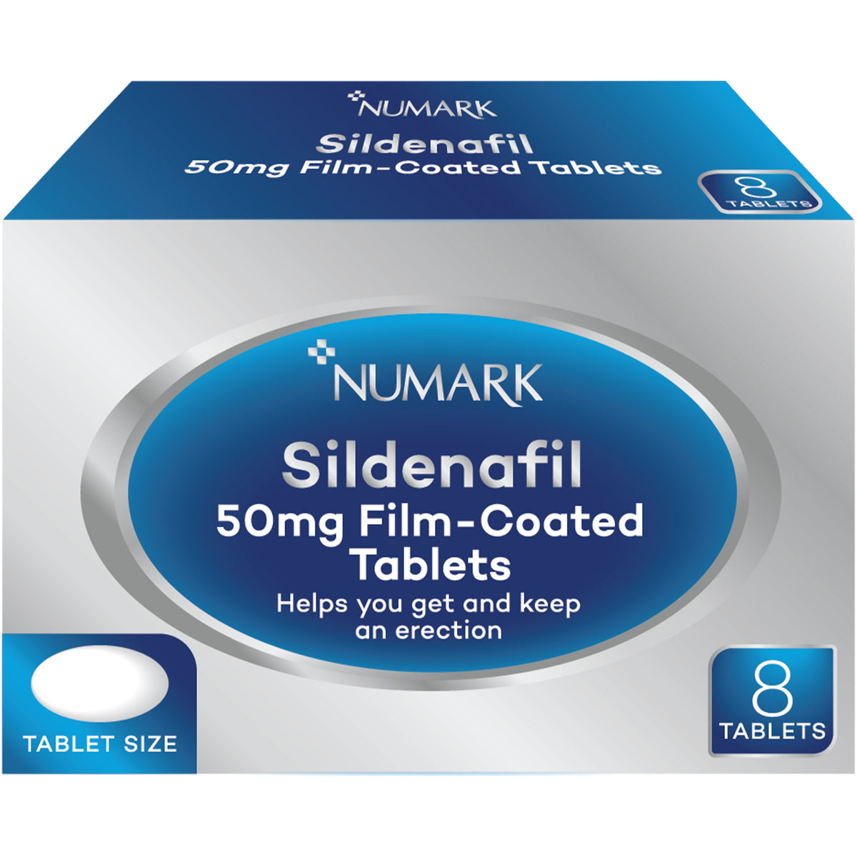 Numark Sildenafil 50mg Film-Coated Tablets - 8 Tablets | Men's Health ...