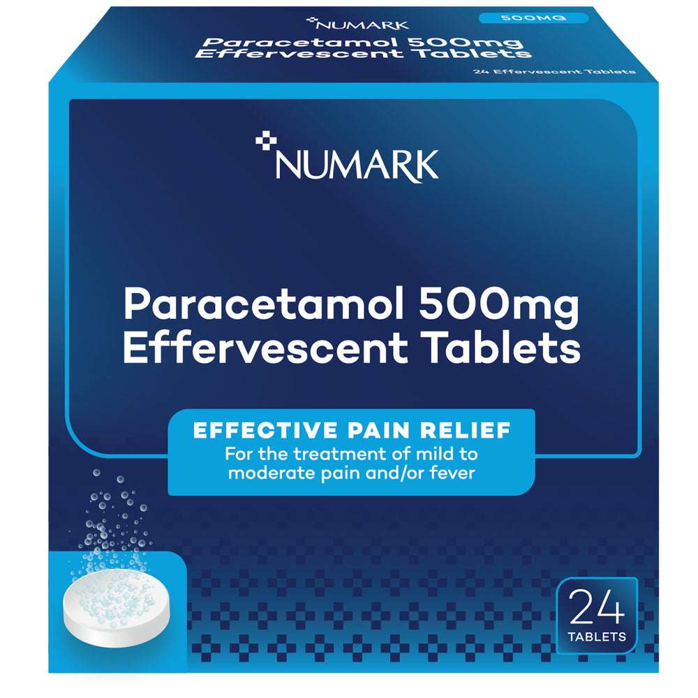 Numark Paracetamol Effervescent 500mg Tablets - 24 Tablets | Pain ...