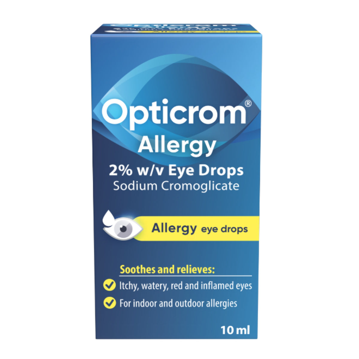 Opticrom Allergy Eye Drops For Hayfever 10ml | Allergy & Hayfever ...
