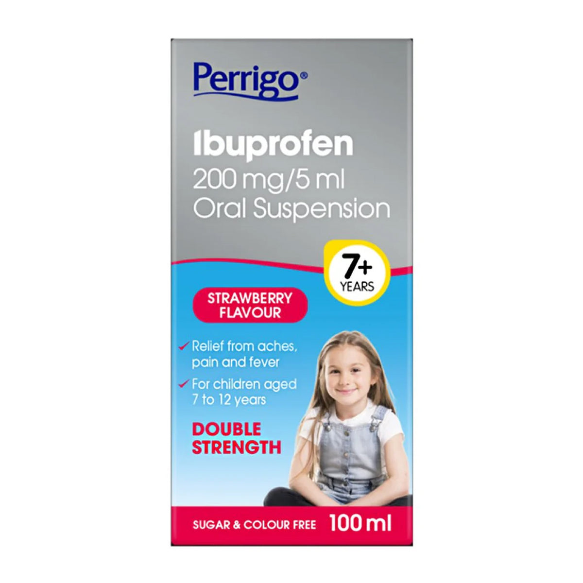 Perrigo Ibuprofen 200mg/5ml Sugar Free Oral Suspension 100ml ...