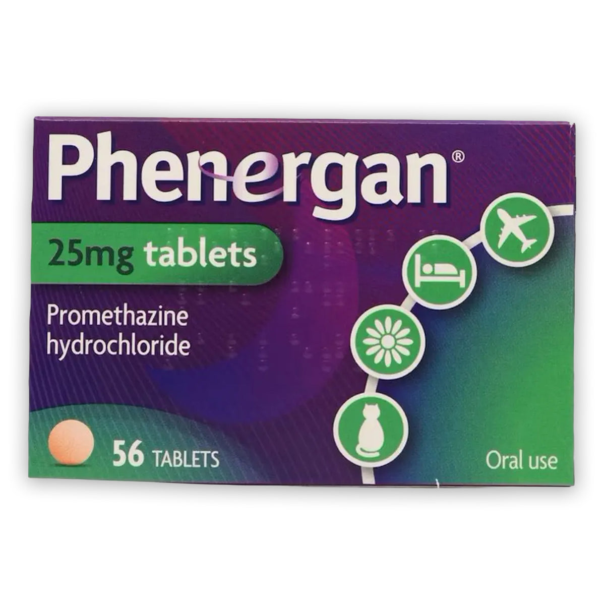 Phenergan 25mg Tablets - 56 Tablets | Allergy & Hayfever Relief ...