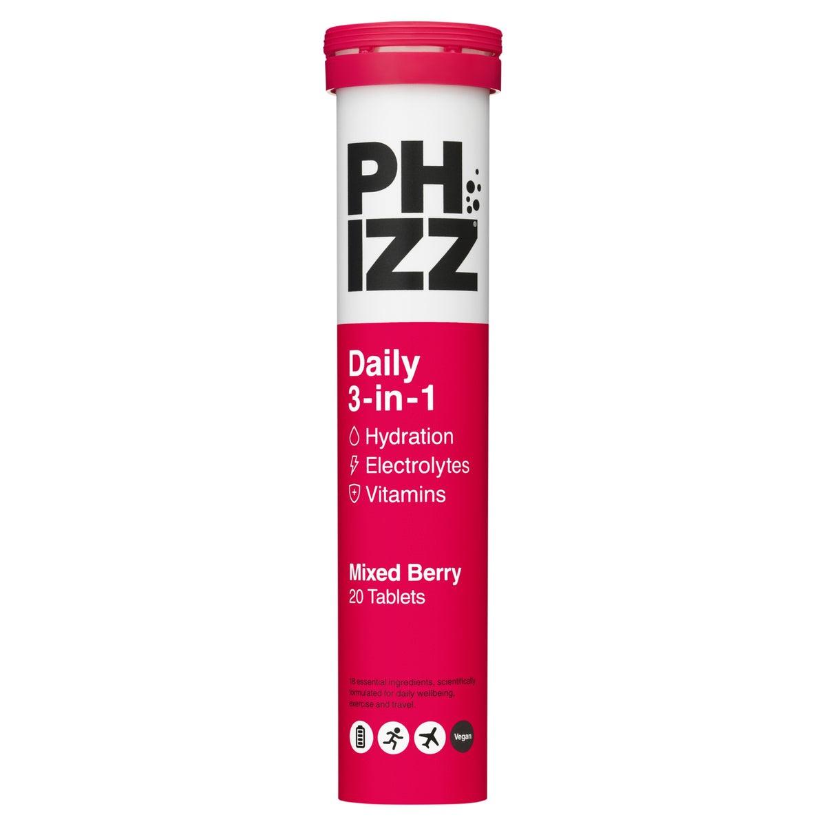 Phizz Daily 3-in1 Mixed Berry Effervescent Tablets - 20 Tablets ...