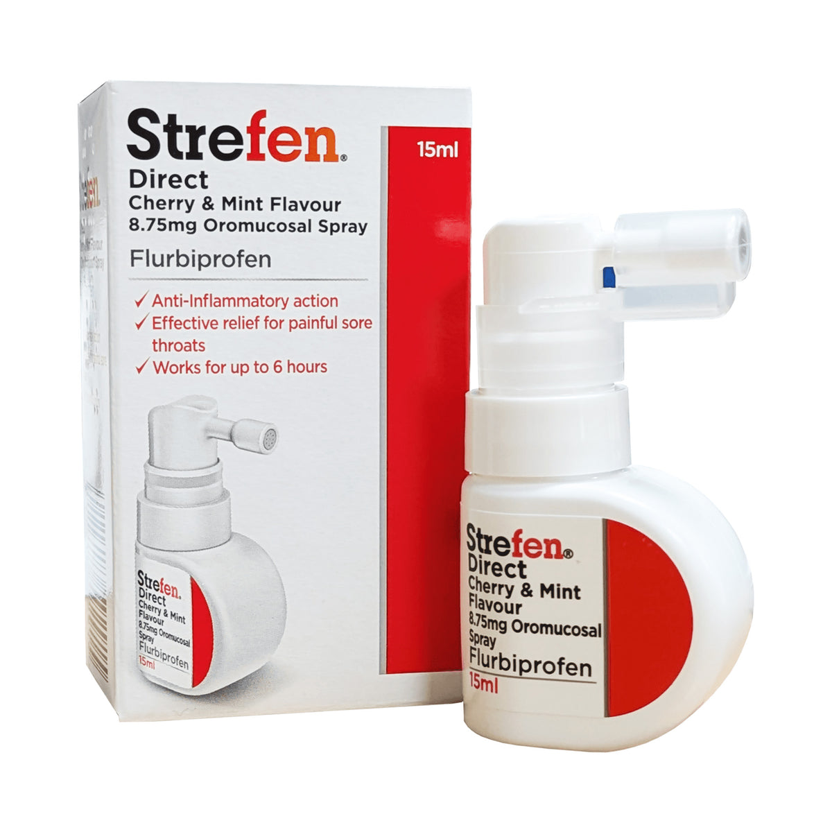 Strefen Direct Cherry and Mint 8.75mg Oromucosal Spray 15 ml | Cough ...