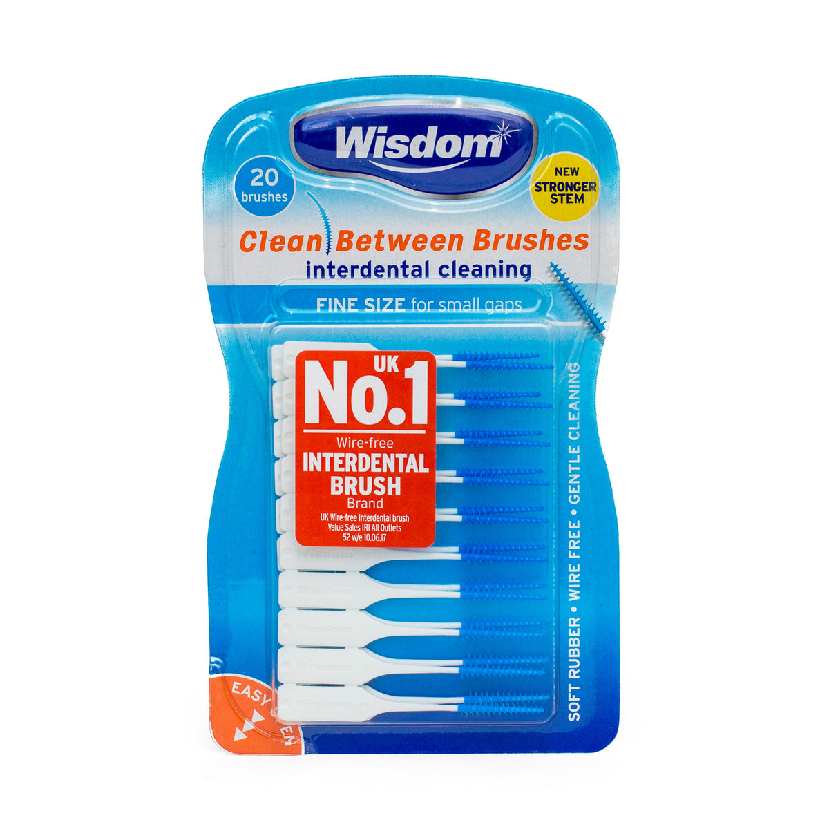 Wisdom Interdental Clean Between Brushes Fine Size - 20 Brushes ...