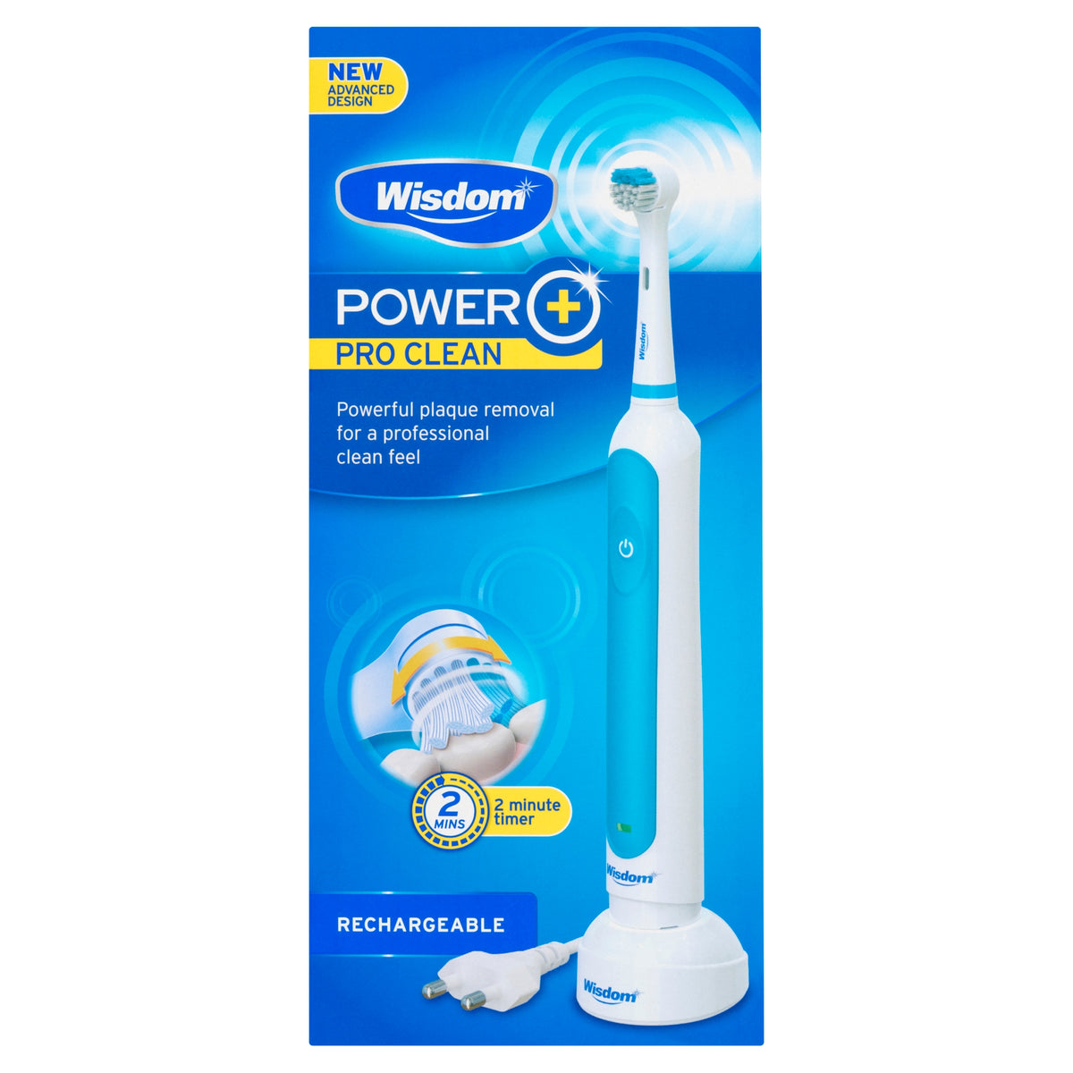 Wisdom Power+ Pro Clean Rechargeable Toothbrush | Dental – Rowlands ...